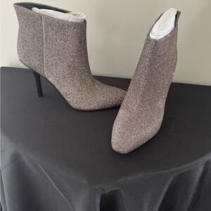 Elegant Glitter Ankle Boots - Brown